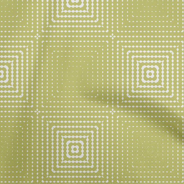 oneOone Polyester Spandex Olive Green Fabric Geometric Craft Projects Decor Fabric Printed By The Yard 56 Inch Wide