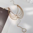 thumbnail image 3 of Women Anklet Toe Ring Set Faux Crystal Chain Tassel Multi Layers Toe Ring Set Birthday Gift, 3 of 7