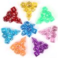 thumbnail image 2 of 7 Pcs/Ensemble dés Polyédriques Translucides pour Dungeons Dragons Pathfinder D&D RPG (D4 D6 D8 D10 D12 D20 D%) Rouge, 2 of 8