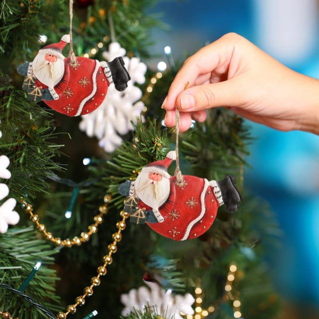 Décorations de Sapin de Noël, Résine Mignon Mini Pendentif de Noël Originalité Pendentif de Noël Fournitures de Décoration pour la Maison Petit Pendentif de Sapin de Noël Pendentif de Décoration de Fête de Noël