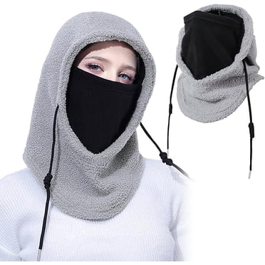 Fleece Balaclava Winter Hat,Thermal Face Mask for Men & Women,Snood Hood Hat Neck Warmer Windproof Ski Mask