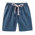 thumbnail image 1 of XASZHN Girl's Ripped Jean Shorts High Waist Straight Leg Denim Shorts Blue 2-3 Years, 1 of 3