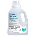 thumbnail image 1 of The Clean People Liquid Fabric Softener - Softens & Removes Static Cling - Vegan Scented Laundry Softener - Fresh & Clean, 50 fl oz - 74 Lo, 1 of 6