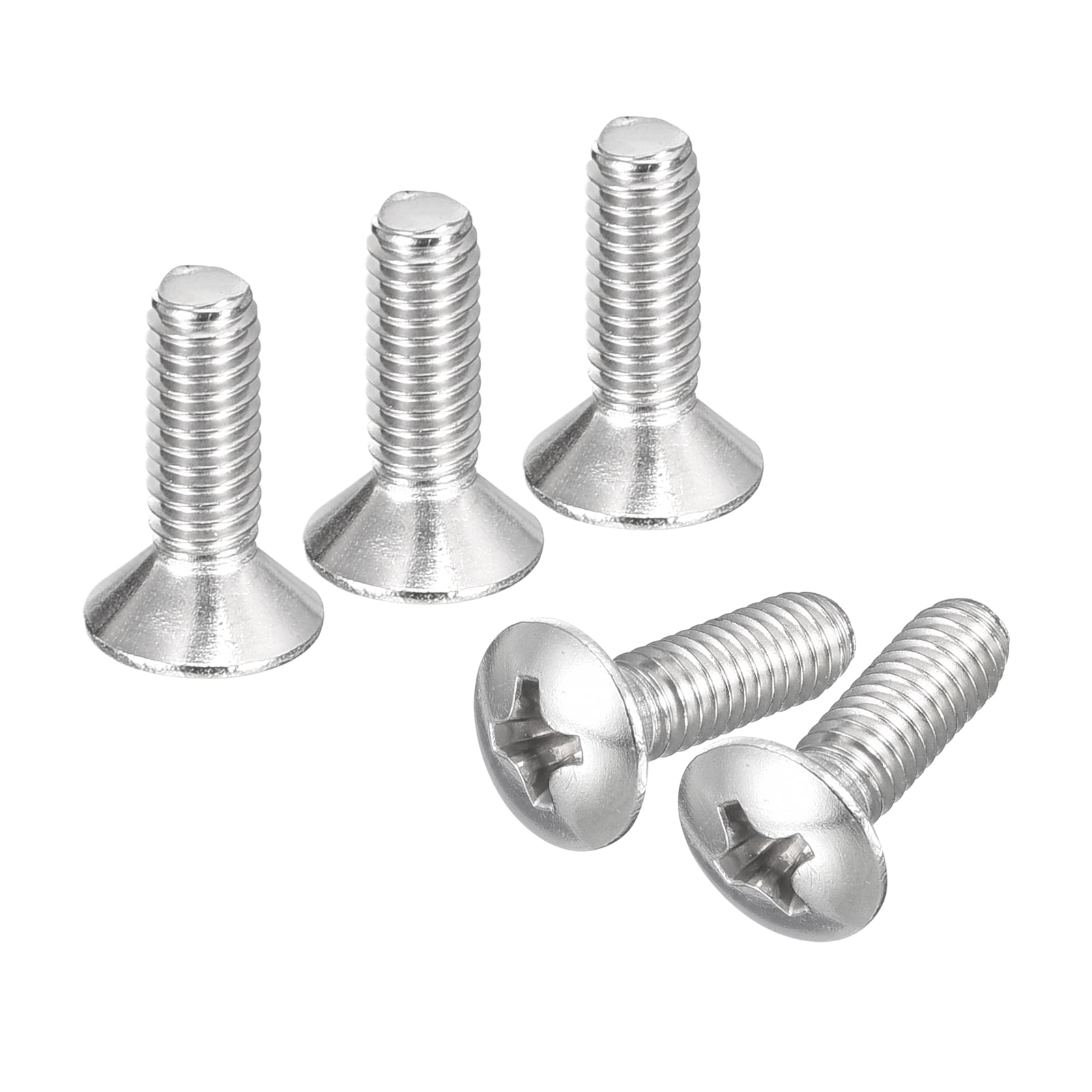Unique Bargains Vis de Machine à Tête Ovale M4x12mm, Lot de 50 Vis à Tête Fraisée Légèrement Relevée en Acier Inoxydable 304