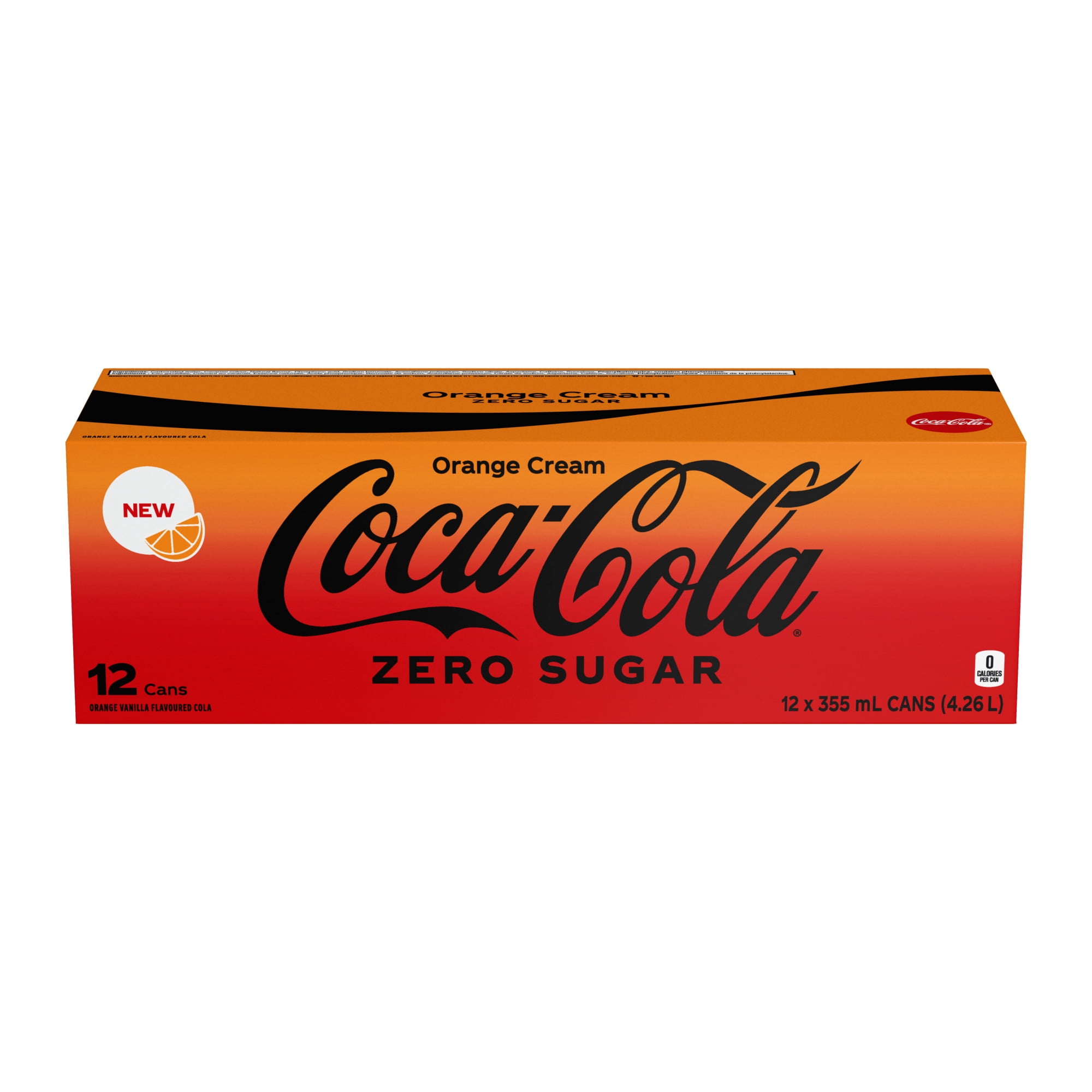 Coca-Cola Zero Sugar Orange Cream Fridgepack Cans, 355 mL, 12 Pack