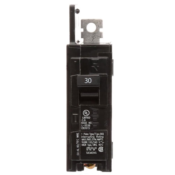 BQ1B030 - Siemens 30 Amp Single Pole 120V BQ Bolt-On Circuit Breaker