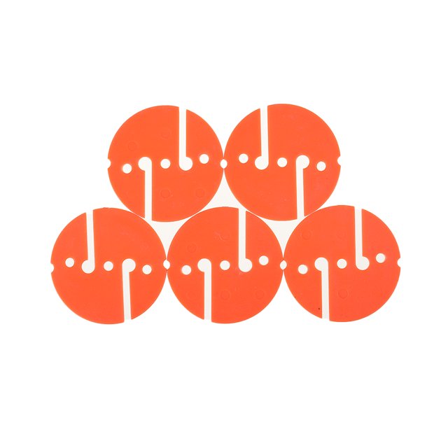 yingyy 5pcs Logos Géométrie Rond Signal de Sécurité Indiquant Petit Signe de Remplacement Universel Plongée Libre Natation Orange