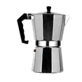 thumbnail image 2 of Moka Pot, Scalding Proof Plastic Handle Aluminum Alloy European Style Streamlined Grip Italian Coffee Maker Slender Shape with Metal Filter for Kitchen 1 Cup 50ml,2 Cup 100ml,3 Cup, 2 of 5