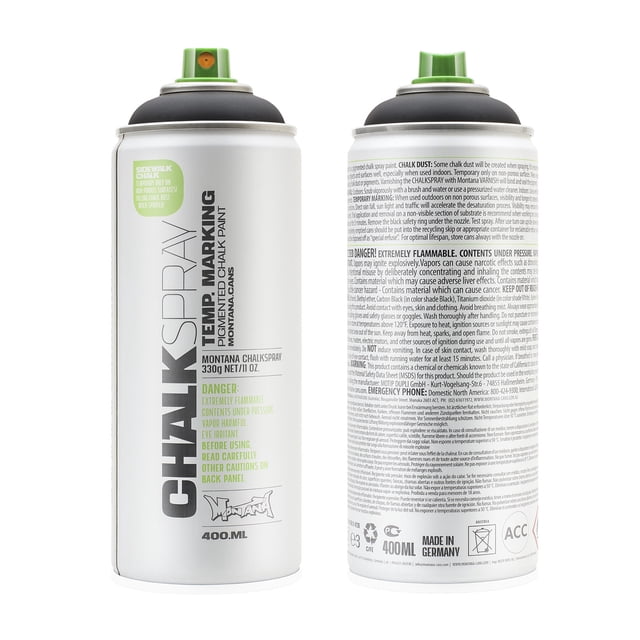 Montana Cans Chalkspray Paint, 400Ml, Black
