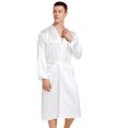 thumbnail image 1 of Fjucha Robes Cotton Bathrobes for Mens Soft Lightweight Unisex Bath Robes M-2XL, 1 of 9