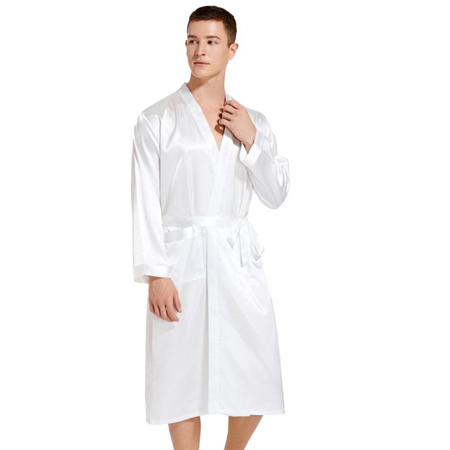 Fjucha Robes Cotton Bathrobes for Mens Soft Lightweight Unisex Bath Robes M-2XL