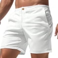 thumbnail image 1 of Mens Golf Dress Shorts 7 Inch Button Flat Front Loose Fitting Shorts Casual Elastic Waist Work Shorts with Pockets, 1 of 5