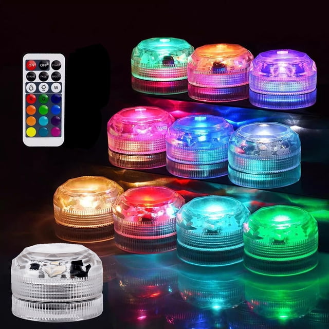 Ovzne LED Lights For Parties Holidays 13 Colors And 4 Modes And No Installation Mini Waterproof Light For Slushi Machine Accessories On Clearance