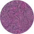 thumbnail image 1 of Ahgly Tapis Rond Lavable en Machine Intérieur Transitionnel Orchidée Violet, 7 Pieds Rond, 1 of 7