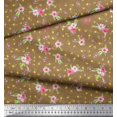 thumbnail image 2 of Soimoi Poly Georgette Fabric Flower & Leaves Watercolor Print Fabric by Yard 52 Inch Wide, 2 of 3