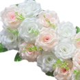thumbnail image 2 of pitrice Chemin de Table Panneau de Fleurs Roses pour Mariage Beige et Blanc, 2 of 7