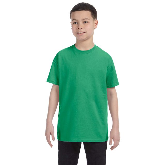 Jerzees Big Boy's Rib Collar Tear Away Label T-Shirt, Style 29B