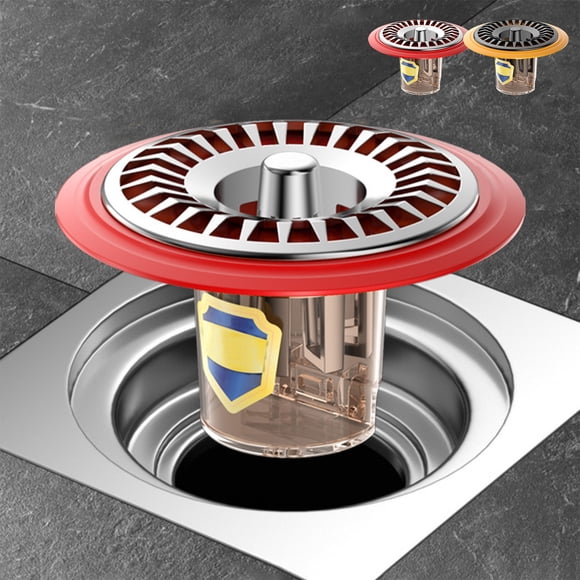 RRJ 2Pcs Drain Core, Floor Drain Backflow Preventer, Shower Drain One Way Valves, Sewer Odor Blocking Insert for Bathroom Kitchen Floor Drain