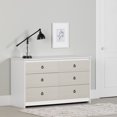 thumbnail image 1 of Commode 6 tiroirs pour Adulte, fini Blanc et Beige, collection Plenny de Meubles South Shore, 1 of 12