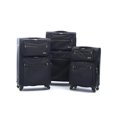 thumbnail image 1 of iFLY Soft Sided Luggage Accent 3 piece set, Black/Green, 1 of 9
