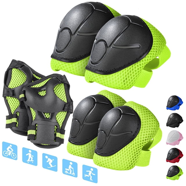 LSLJS Children Protective Gear for Teenagers Skateboards Roller Skating Bikes Riding Protective Gear Skating 6-piece Set Home Accessories