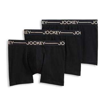 Jockey Men's Organic Cotton Stretch 4" Trunk - 3 Pack
