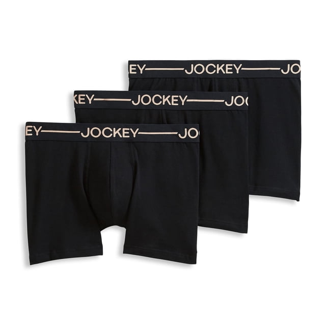 Jockey Boxeur-Brief Extensible en Coton Biologique pour Hommes 4 Po - Lot de 3