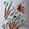 thumbnail image 4 of Mistaha Wooden Handle Silicone Kitchenware 11-piece set Nine-color Optional Dark Grey, 4 of 8