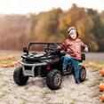 thumbnail image 2 of Aosom 2 Seater Ride on Car, 12V 7AH Ride on Dump Truck Kids UTV, Black, 2 of 10