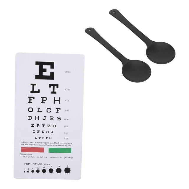 Tableau de Poche pour Examen de la Vue, Tableau de Vision Double Face en ABS Robuste pour Optométristes pour Écoles