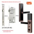 thumbnail image 1 of Serrure de Porte à Empreinte Digitale Biométrique DB20 Noire, Serrure Intelligente, Application Tuya, Déverrouillage à Distance, Serrure Sans Clé, Serrure de Porte Électronique, Plus Sécuritaire, 1 of 4