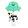 thumbnail image 1 of Meitianfacai UFO Cow Abduction Badge Reel, 1 of 2