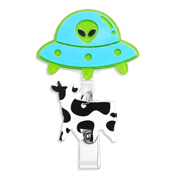 DIANWUDG UFO Cow Abduction Badge Reel
