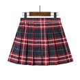 thumbnail image 2 of MeetoTime Girls Pleated Skirt Solid Color Plaid Printed Half Dress with Inner Lining 9-16 Years Children Clothes, 2 of 3
