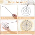 thumbnail image 3 of Rosette Iron Molds Set with Handle Cooking Stamp Maker Kit, 3 of 6