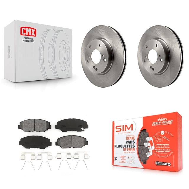 Transit Auto Front Disc Brake Rotors and Semi-Metallic Pads Kit for Car Honda Civic K8S-100668