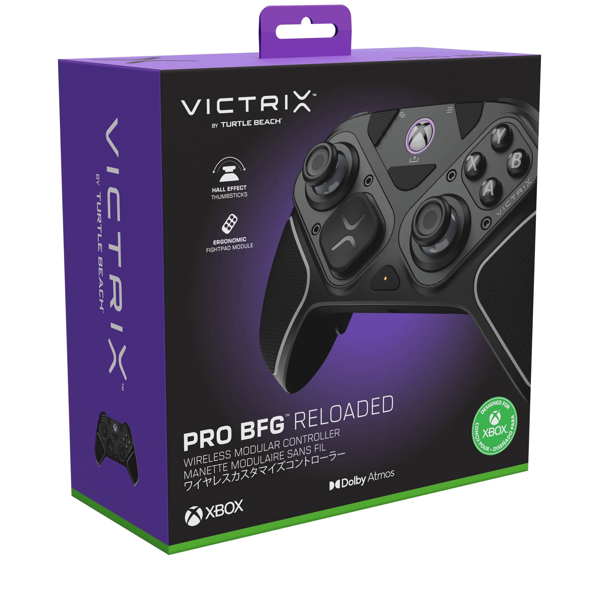 Turtle Beach Victrix Pro BFG Reloaded Wireless Modular Gaming Controller for Xbox Series X|S, Xbox One, & Windows PC; Bluetooth, Fightpad Module, Hall-Effect Thumbsticks/Triggers - Black