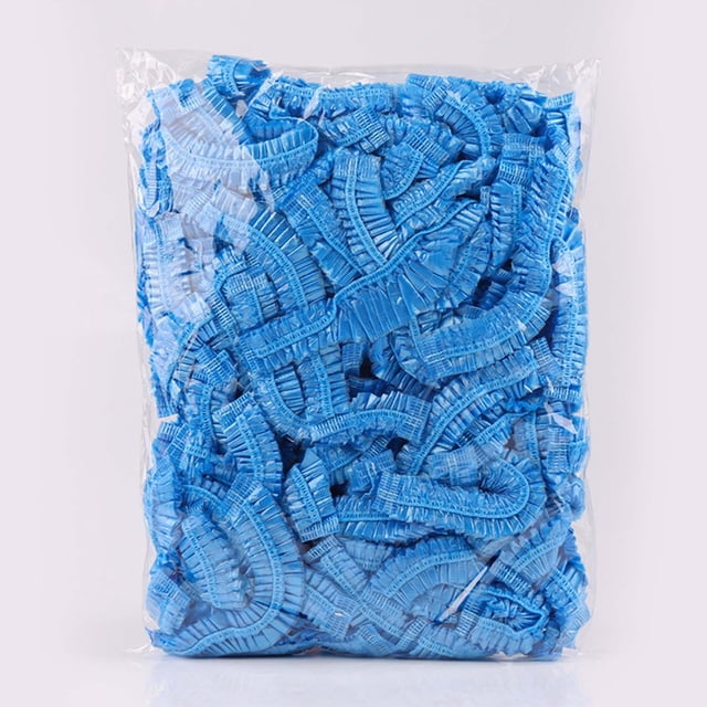 Disposable Shower Caps Bulk Pack Wide Elastic Hair Transparent Design For Women Travel Home Use