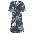thumbnail image 5 of Ovzne Robes d'Été pour Femmes Robe de Plage Mode pour Femmes Robe à Col Rond à Manches Courtes Imprimée Robe Chandail Grande Taille Robe Maxi à Manches Courtes Liquidation, 5 of 5