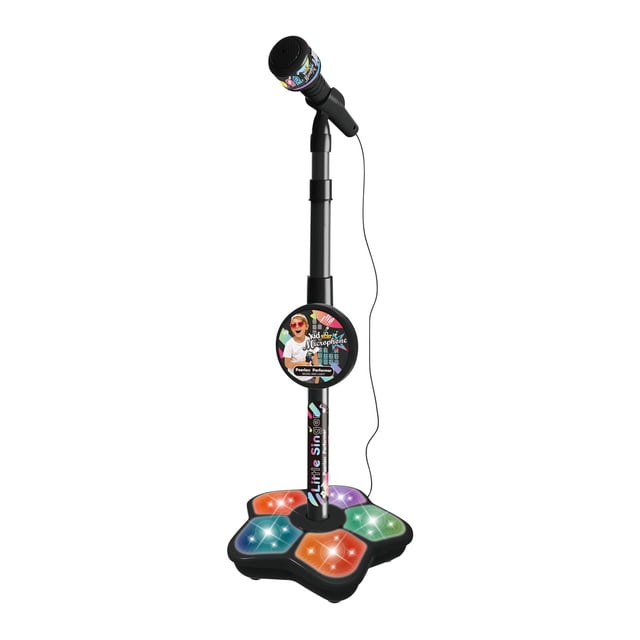 Black Kids Karaoke Microphone Stand Simulation Singing Toy Recording Music Player Activity Gift For Children