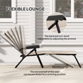 thumbnail image 4 of Outsunny Folding Lounge Chair w/ Cushion, Adjustable Back, Beige, 4 of 10