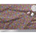 thumbnail image 3 of Soimoi Moss Georgette Fabric Leaves & Bell Floral Fabric Prints by Yard 42 Inch Wide, 3 of 3