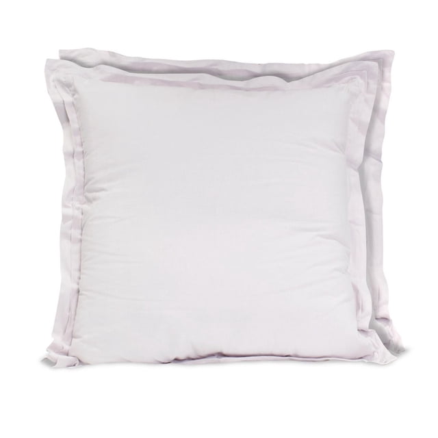 Hometrends Ensemble de 2 Oreillers Euro avec Deux Oreillers Carrés Blancs Présentant un Bord Bordé de 2 Pouces, Fabriqué à Partir de 100 % Coton avec Rembourrage en polyester, Mesurant 26 par 26 Pouces, Convient aux Oreillers Décoratifs dans les ensembles de Literie Ou comme accents de sofa.