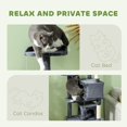 thumbnail image 4 of 54" Multi-Level Cat Tree with Scratching Posts & Condo - Dark Grey Activity Tower for Living Room & Bedroom - Plush Platforms & Toy Ball Included, 4 of 7