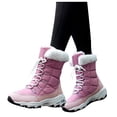 thumbnail image 3 of Chaussures pour Filles Bottes d'Hiver pour Femmes Extérieur Doublées de Velours Antidérapantes Mi-Mollet à Plateforme Bottes de Neige Bottes pour Femmes en Liquidation, 3 of 7