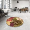 thumbnail image 4 of Ahgly Company Tapis d'Intérieur Lavable en Machine Carré Transitionnel GoldenRod Or, 4 Pieds Carré, 4 of 7
