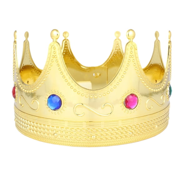 Gold Royal King Plastic Crown Prince Clothing Accessories Adult/K Kids