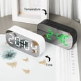 thumbnail image 4 of Maytalsory Table Clock Two Alarms Brightness Adjustment Night Mode 2. Time Alarm Clock White yellow light, 4 of 6