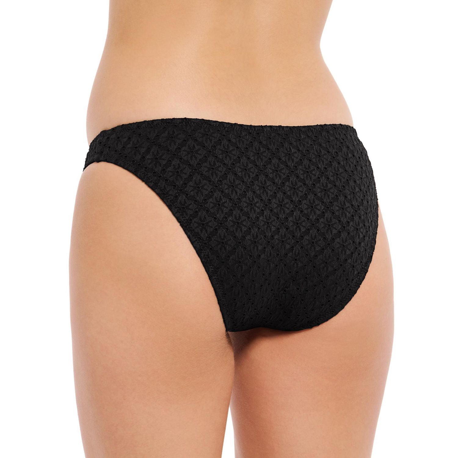 Summer Flirtt Women's Textured Low Rise Hipster Bikini Swim Bottom