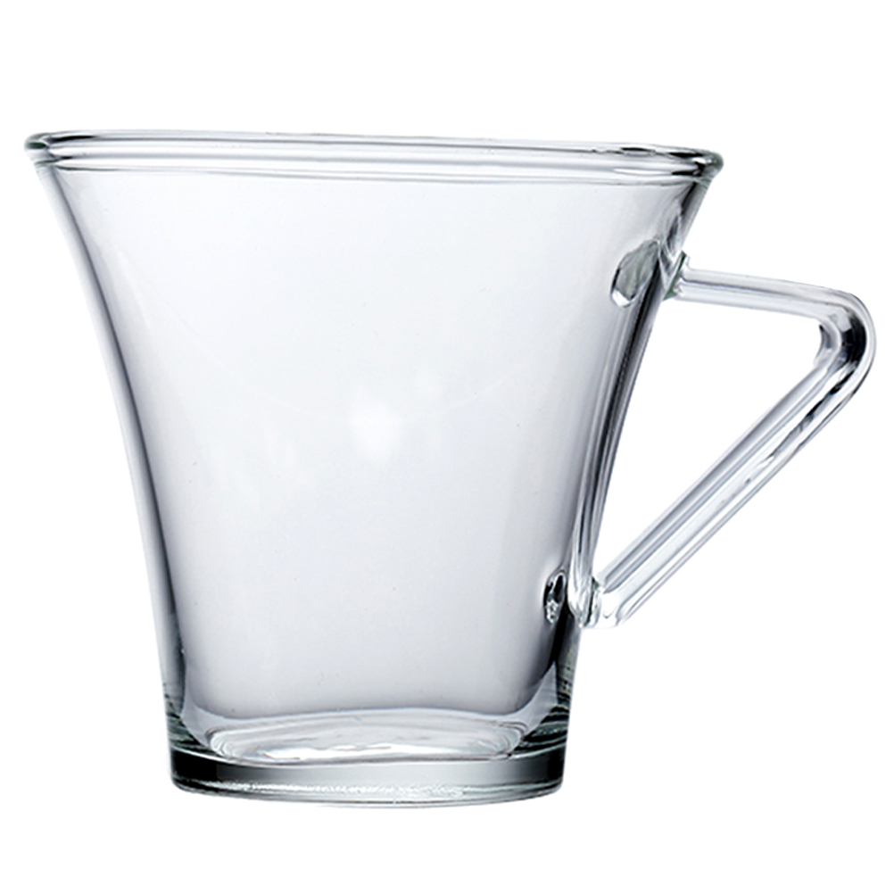 Tasse à Espresso Transparente Tasse d'Eau Pratique Tasse à Café en Verre avec Poignée